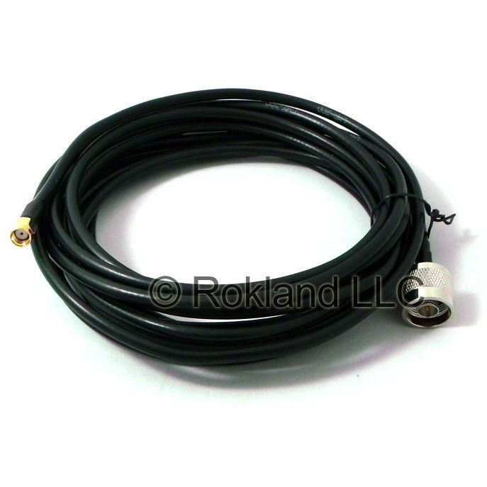 Rp-sma To N Male Antenna Extension Cable 5m (16') Low Loss Cfd-200 Shielded