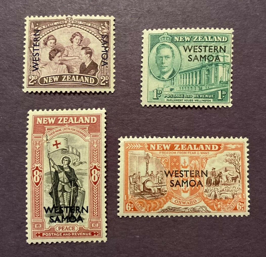 New Zealand , Victory Stamps , Overprint Western Samoa-1946-mnh