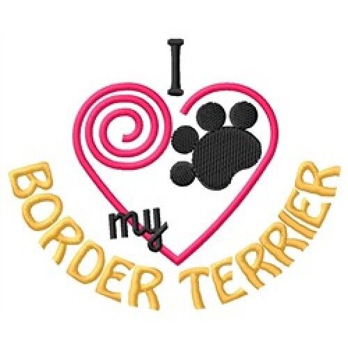 I "heart" My Border Terrier Long-sleeved T-shirt 1381-2 Size S - Xxl