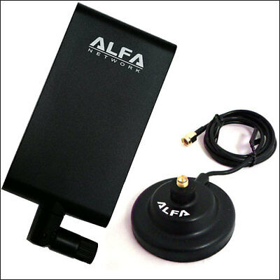Alfa Apa-m25 2.4/5 Ghz Dual Band 10db Directional Antenna+ Ars-as01 Docking Base