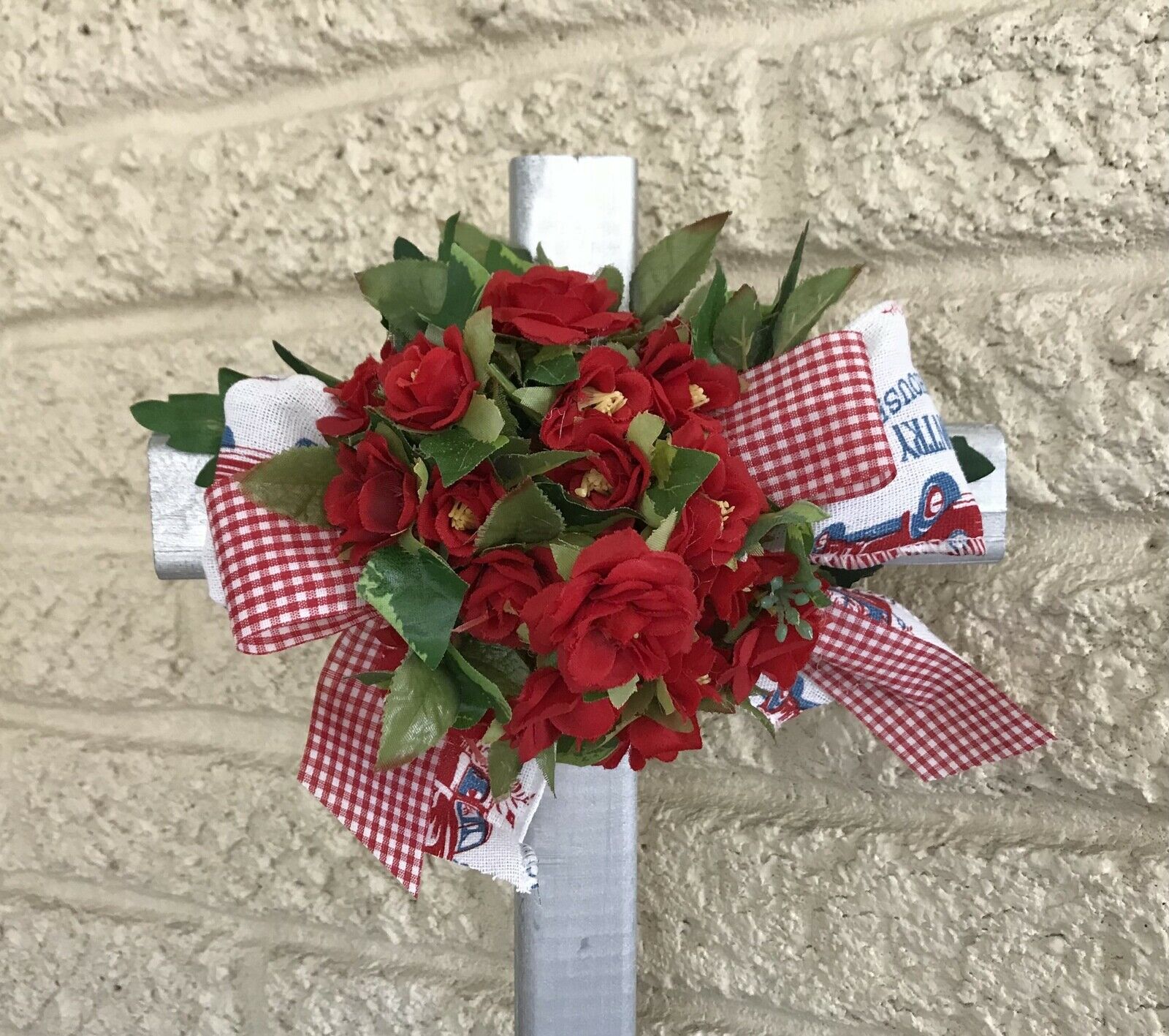 Cemetery , 18” Cross , Flowers For Grave, Grave Decoration, Memorial Cross