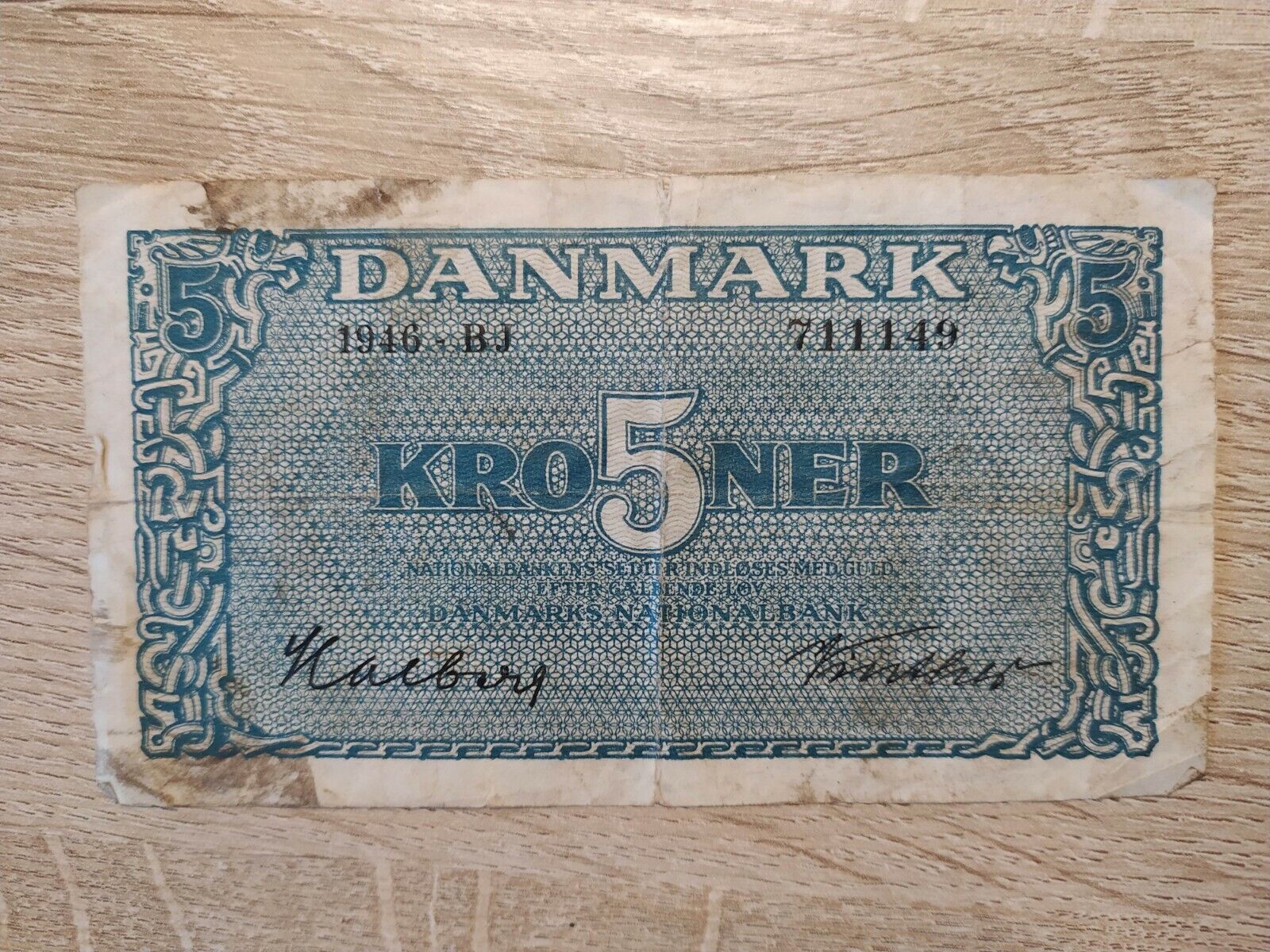 Denmark 5 Kroner 1946