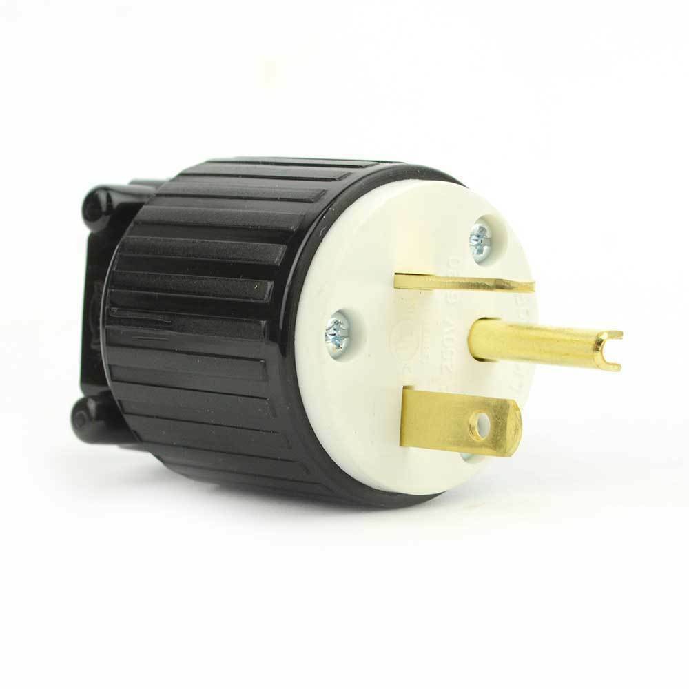 Nema 6-20p Straight Electrical Plug 3 Wire, 20 Amps, 220v 230v 250v Yga022