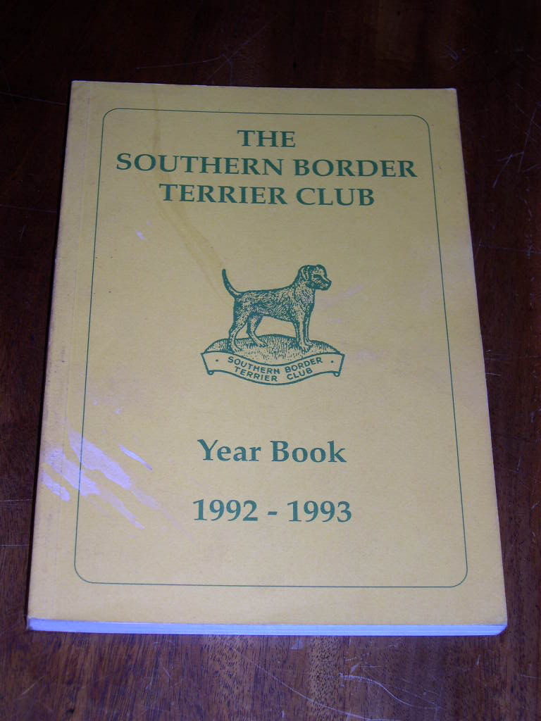 Rare Dog Book "the Southern Border Terrier Club Yearbook 1992-1993" Illustrated