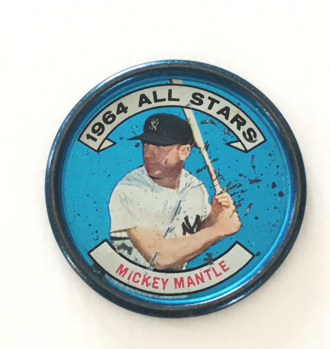 1964 Topps Coin #131 Mickey Mantle All Star Batting Left Handed Low Grade
