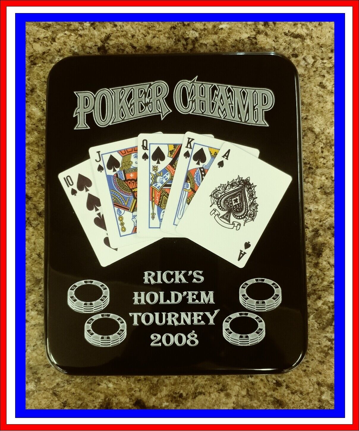 Quality Poker Hold'em Personalized Award Plaque Trophy